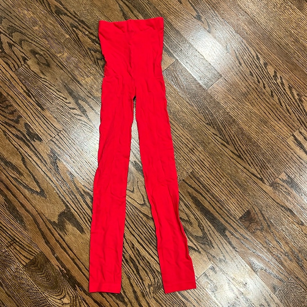 Costume Red Footless Tights